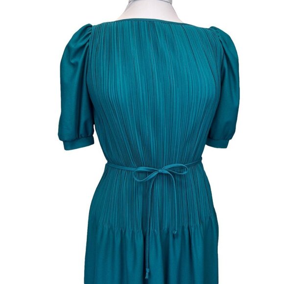 Vintage Jerell Of Texas Accordion Pleated Mid Century Belted Drop Waist - Picture 3 of 13